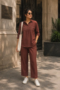 Brown Organic Cotton Co-ord Set