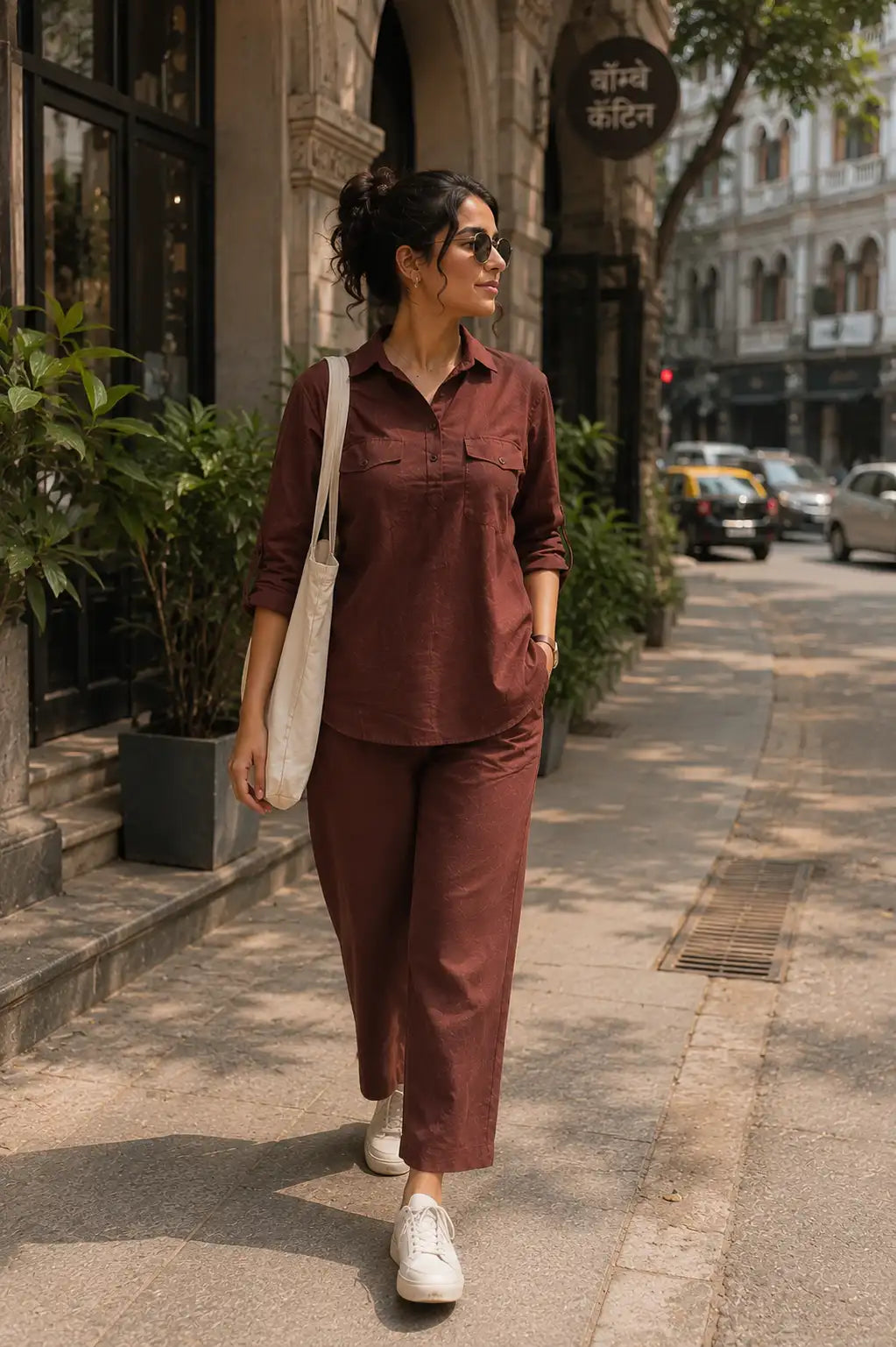 Brown Organic Cotton Co-ord Set