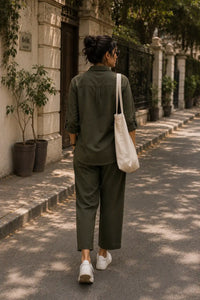 Olive Green Organic Cotton Co-ord Set