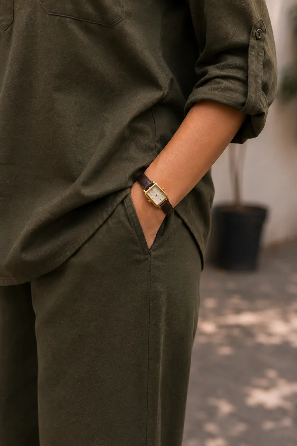 Olive Green Organic Cotton Co-ord Set