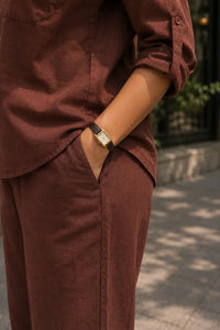Brown Organic Cotton Co-ord Set