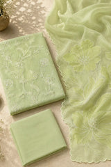 Pistachio Noor Appliqué Suit Set