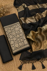 Siyah Black Zari Banarasi Suit Set