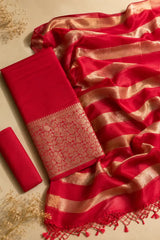 Surkh Red Banarasi Suit Set