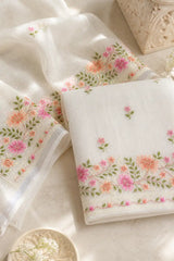 Ivory Gulrooh Banarasi Linen Silk Set