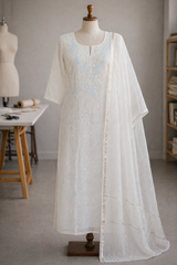 Noor-E-Safa Mul Mul Set Ivory