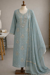 Saanjh Mul Mul Set Dusty Sage