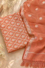 Terracotta Resham Chanderi Banarasi Set