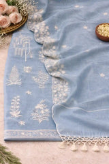Powder Blue Gulnaar Banarasi Set